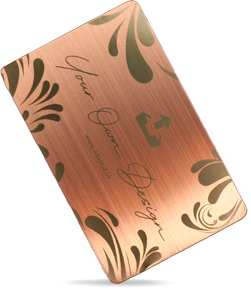 Laser Engraved Rose Gold Contactless Business Card