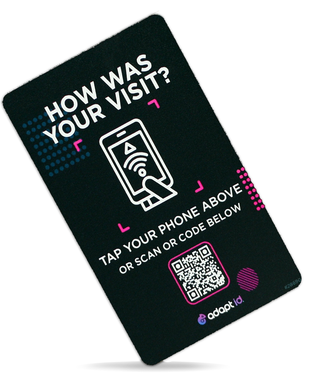 Contactless Review Us On Black Social Media Card