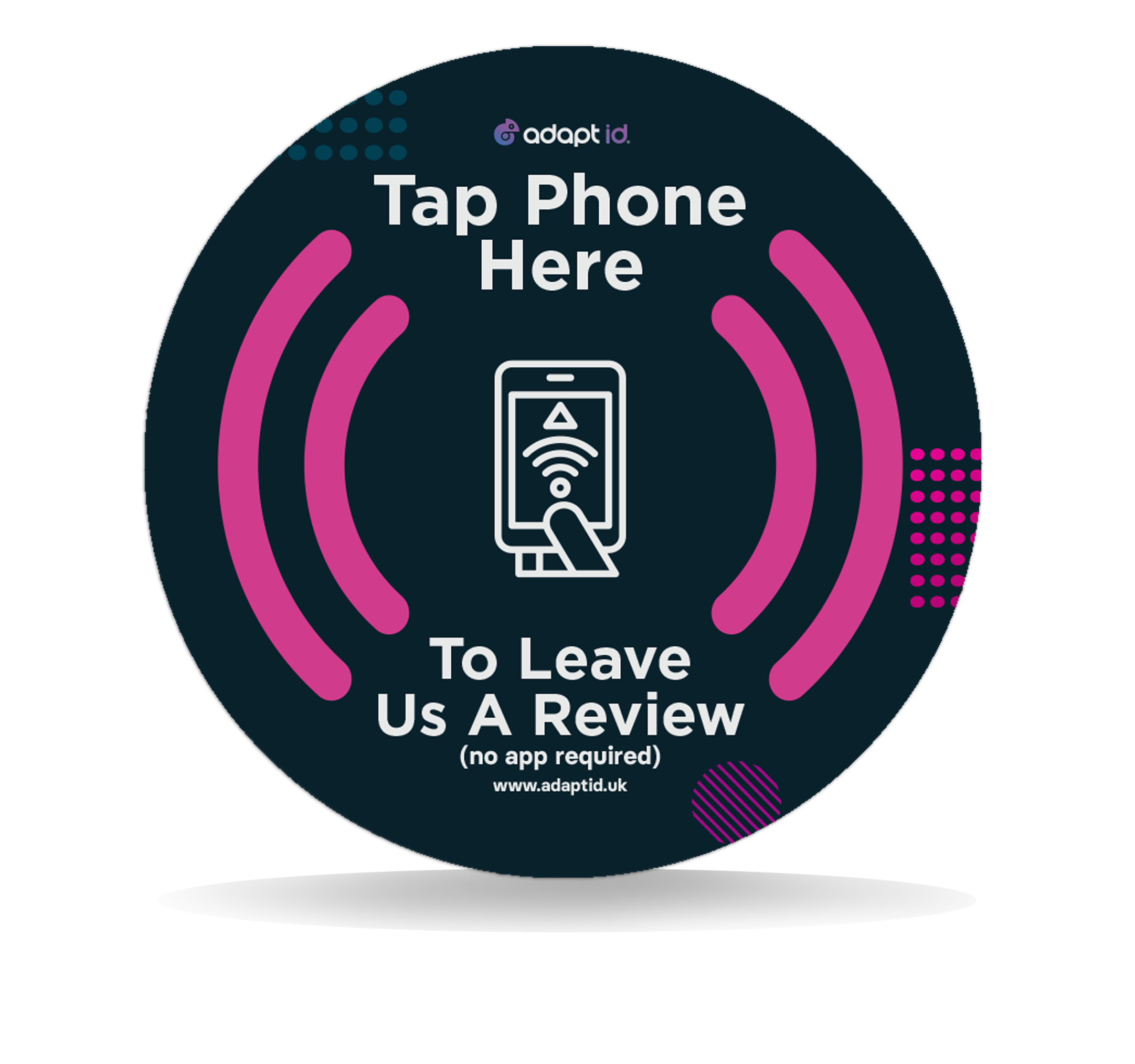 Contactless Review Us On Placemat Black